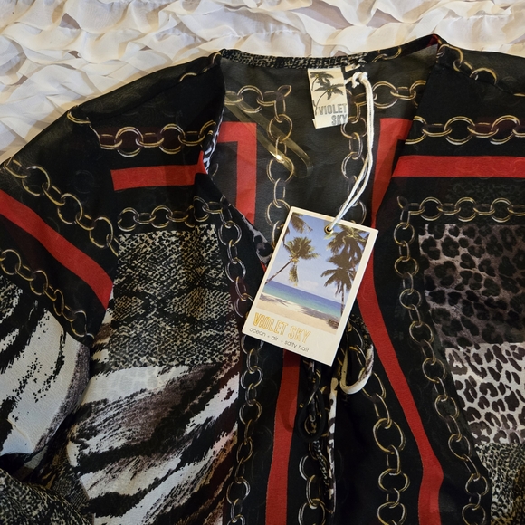 Violet Sky Multicolor Blouse Long Sleeve - Picture 3 of 5